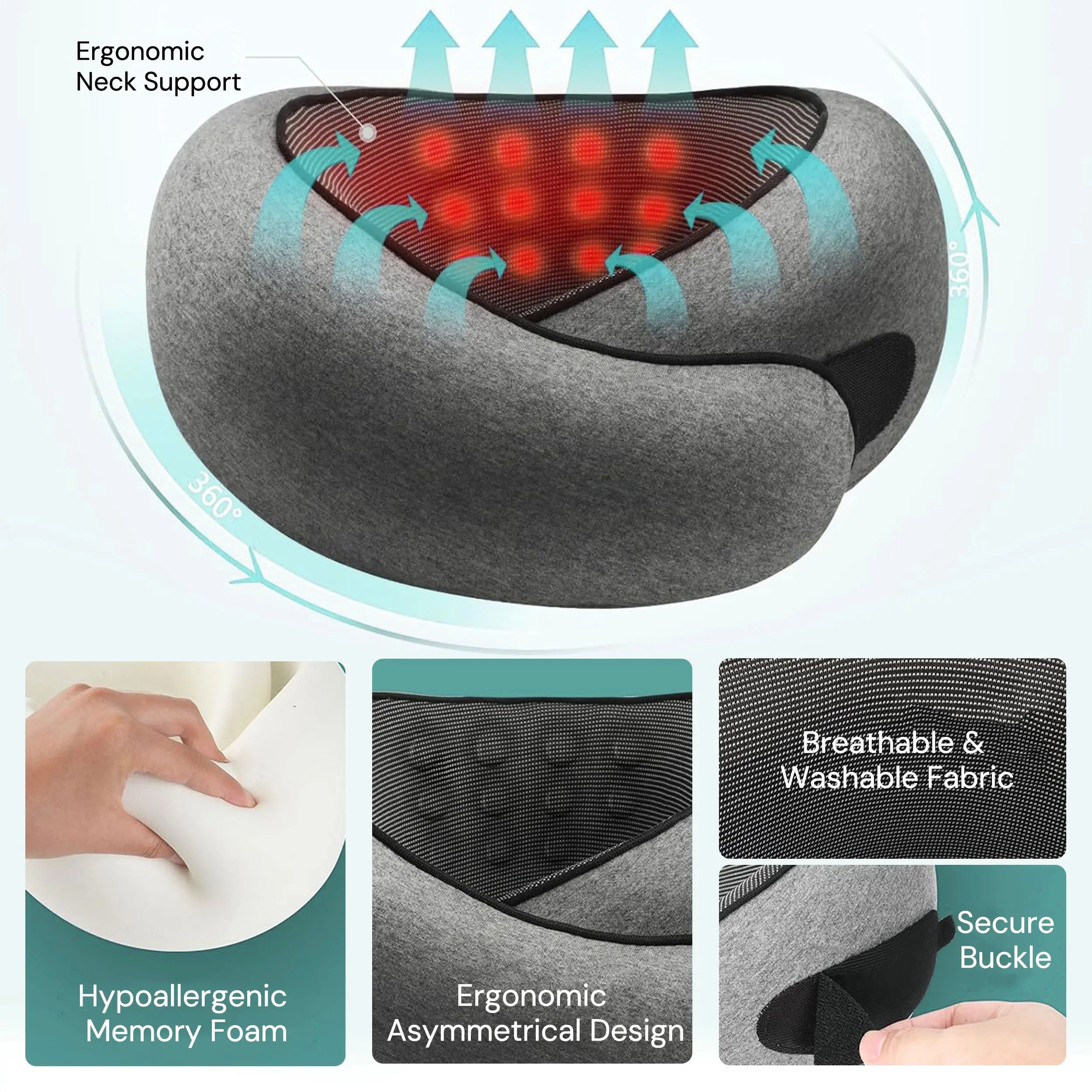 The Ultimate 360° Ergonomic Support Travel Pillow